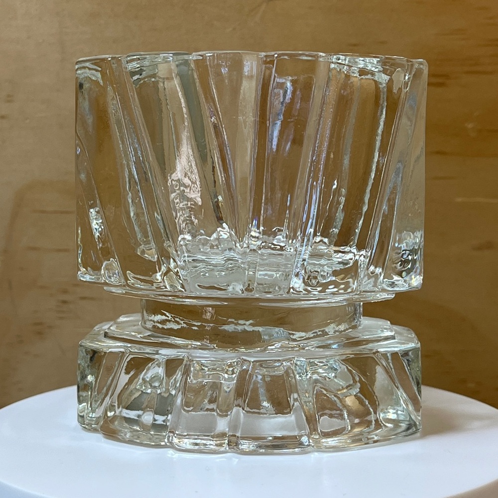 Avon Fostoria 1980's Crystal Special Edition 1.5" Candle Holder